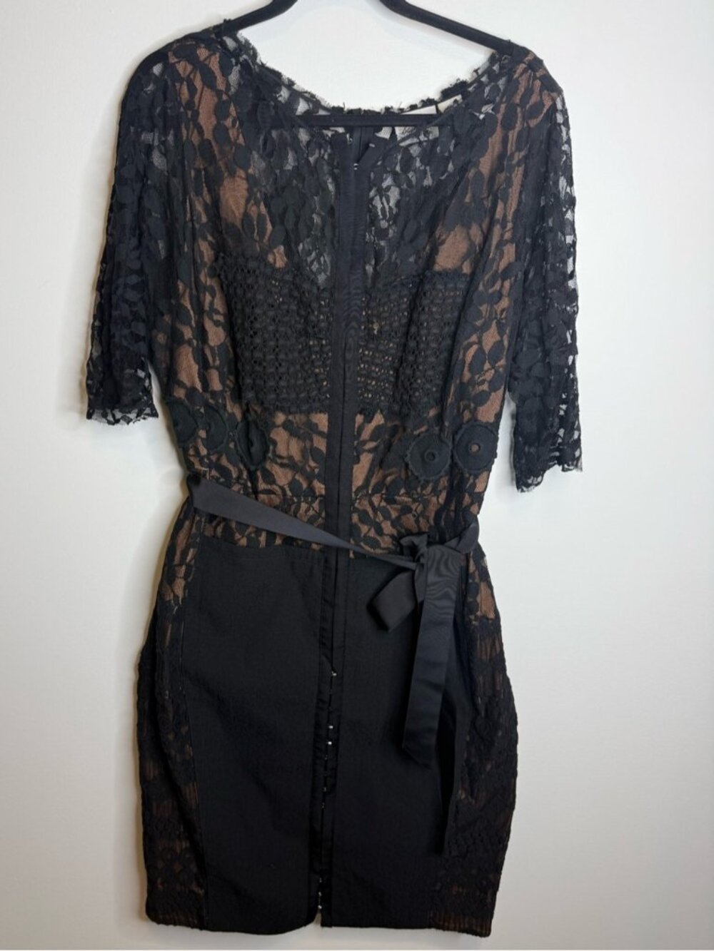 Anthropologie Beguile by Byron Lars Carissima Dress, size US 20 black lace